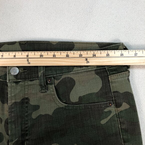 Gap Pants Women's 32x25 Green True Skinny Ankle High Rise Tapered Olive Camo - Picture 9 of 16